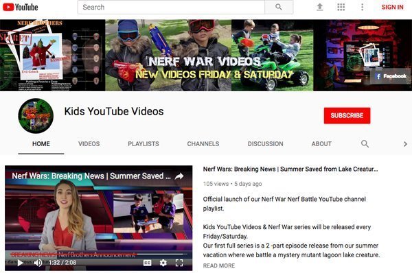 Official Kids YouTube Videos Nerf Channel Videos Slider image